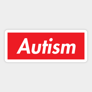 Red Instead For Autism Acceptance Sticker